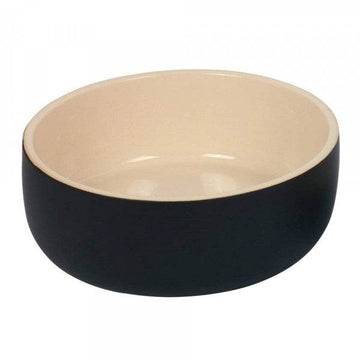 82408 NOBBY Ceramic bowl "Kaunis" black/cream Ø 24,0 x 8,0 cm, 2,40 l