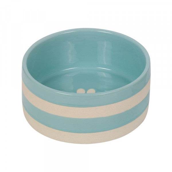 82427 NOBBY Ceramic bowl "Strio" mint/cream Ø 21,0 x 8,5 cm, 2,00 l