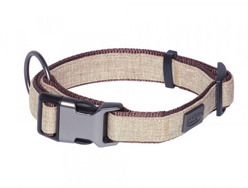 88742-23 NOBBY Collar "Linen Deluxe" brown l: 40-55 cm, w: 25 mm