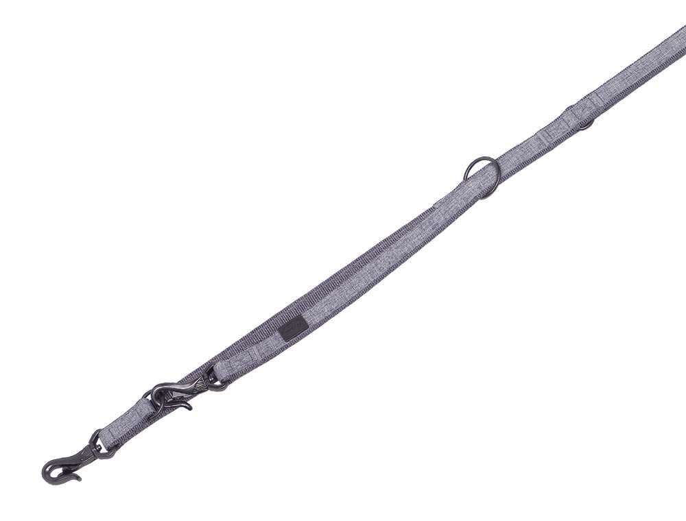 88745-42 NOBBY Führleine "Linen Deluxe" grey l: 200 cm, w: 25 mm