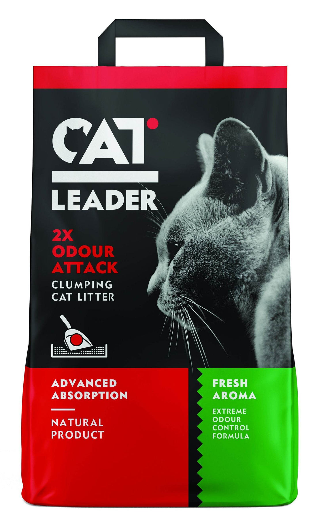 CAT LEADER Premium Clumping cat litter 2XODOUR ATTACK FORMULA&FRESH aroma 5Kg -  - PetsOffice