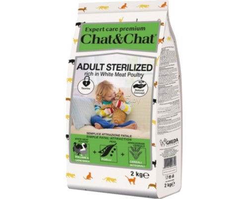 Chat&Chat Care Adult Sterilised Cat Dry Food 2kg -  - PetsOffice