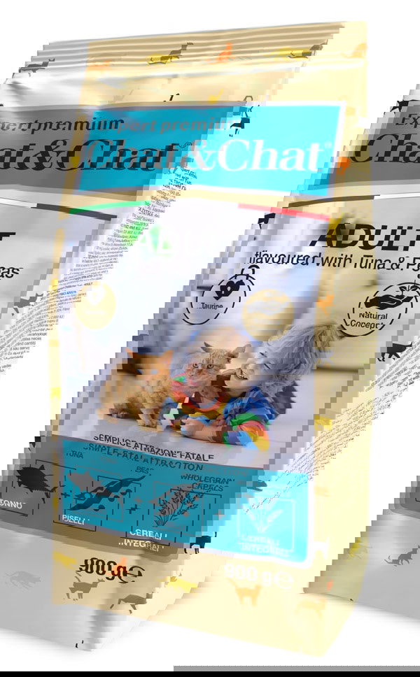 Chat&Chat Care Adult Tuna&Peas Flavor Cat Dry Food 900g -  - PetsOffice