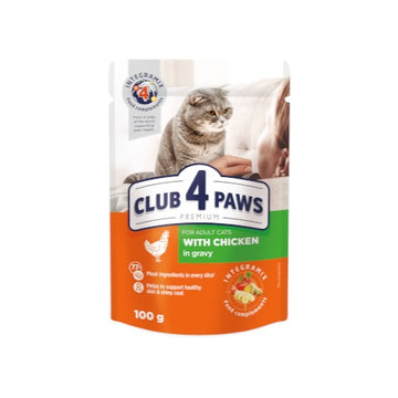 Club 4 Paws Cat Wet Food Chicken Gravy Pouch 100g