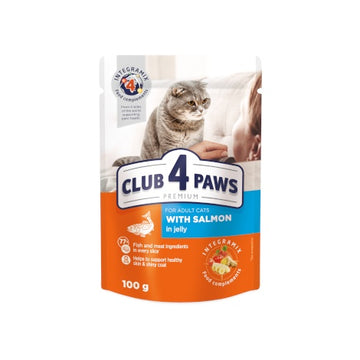 Club 4 Paws Cat Wet Food Salmon Jelly Pouch 100g
