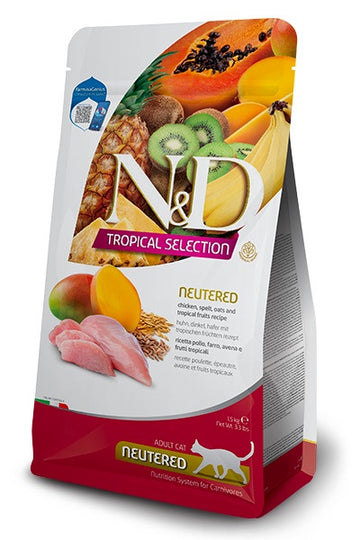 Farmina N&D Tropical Selection Neutered Chicken Adult Cat Dry Food 5kg