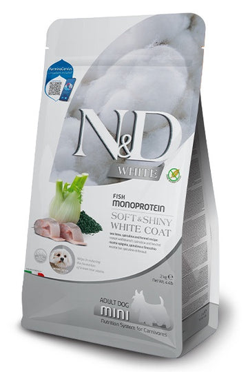 Farmina N&D White Sea Bass Spirulina&Fennel Mini Adult Dog Dry Food 2kg