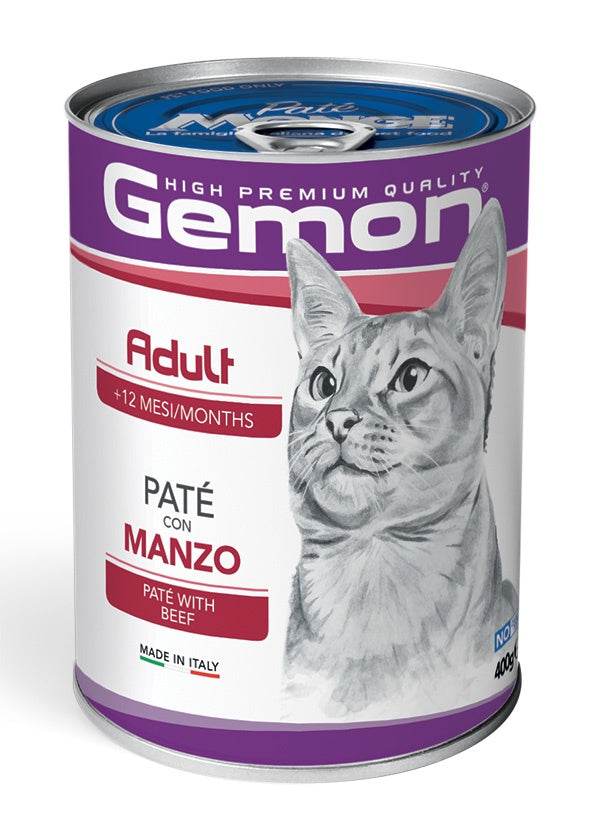 GEMON High Premium Paté Beef Cat Wet Food 400g