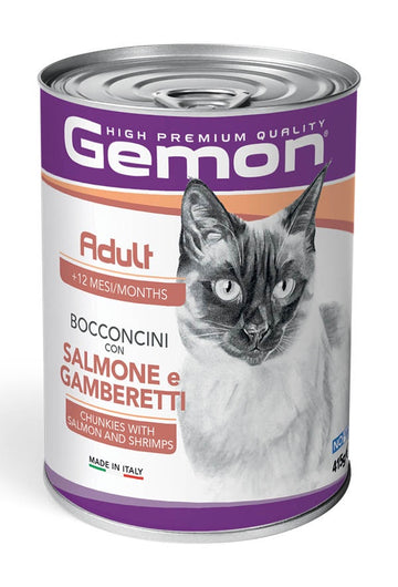 Gemon High Premium Chunkies Salmon&Shrimps Cat Wet Food 415g
