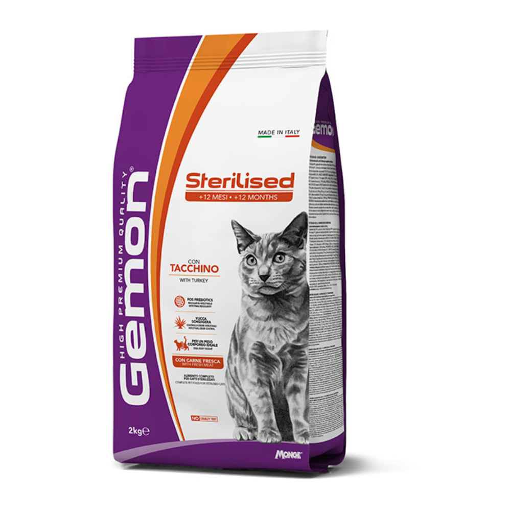 Gemon High Premium Sterilised Turkey Cat Dry Food 2kg
