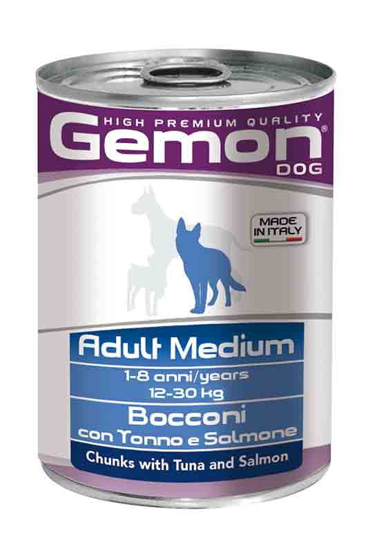 Gemon Chunks Salmon&Tuna Dog Wet Food 415g -  - PetsOffice