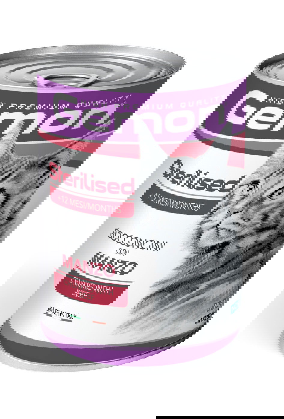 Gemon Sterilised Chunks Beef Cat Wet Food 415g -  - PetsOffice