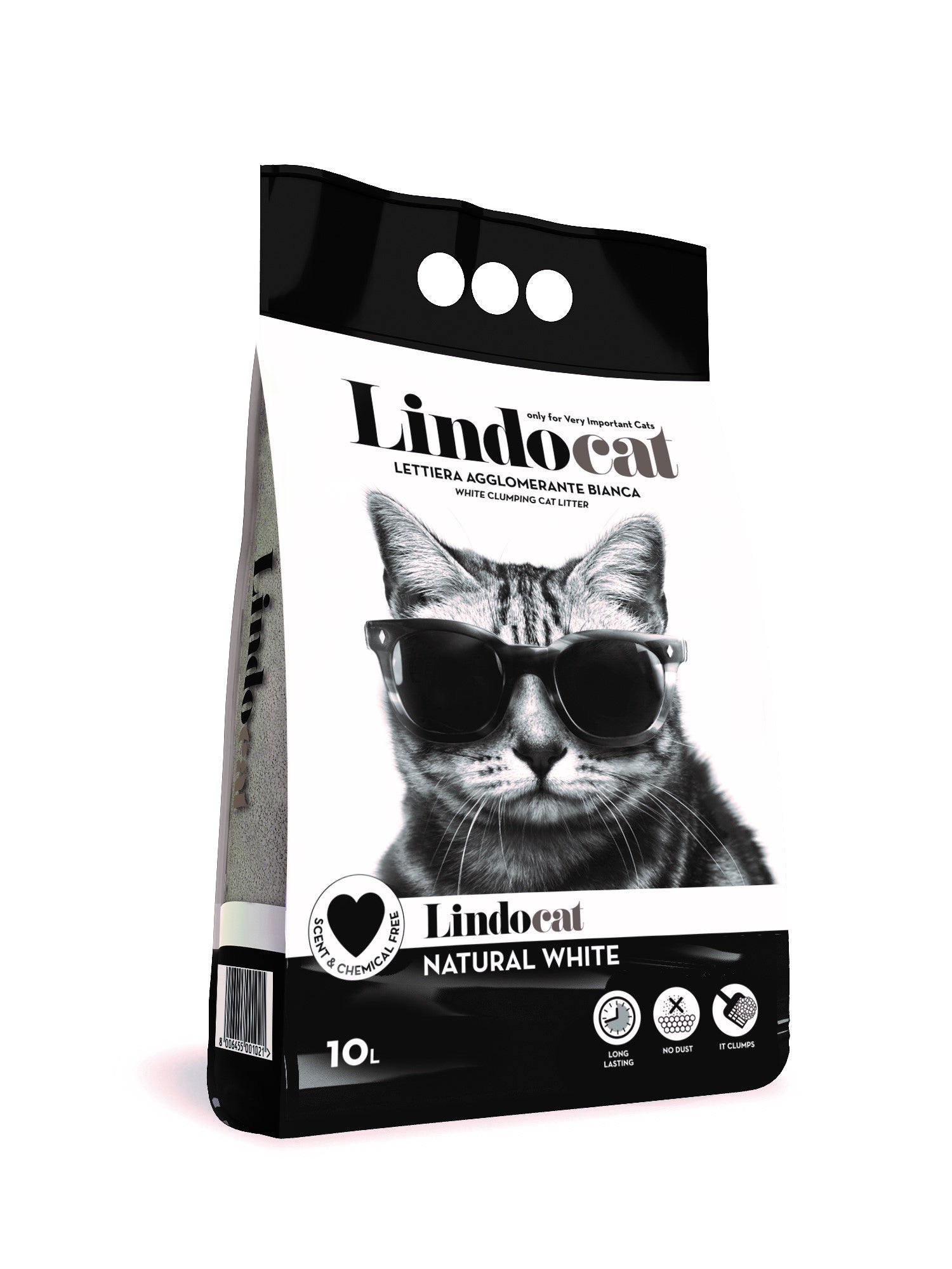 LINDOCAT Natural White Clumping Cat Litter 10L