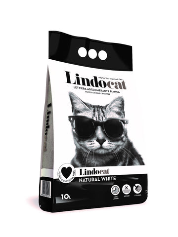 LINDOCAT Natural White Clumping Cat Litter 10L