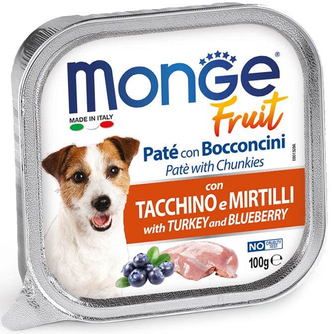 MONGE Super Premium Paté with Chunks Duck&Orange Dog Wet Food 100g