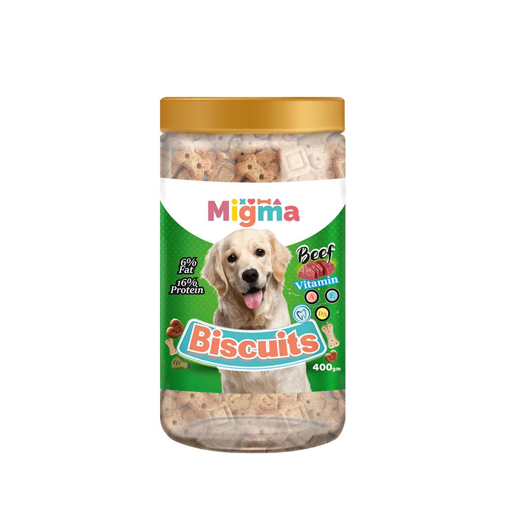 Migma Beef Biscuit Dog Treats 400g