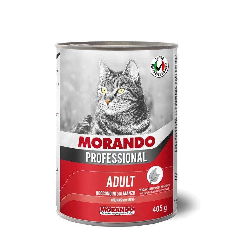 Morando Cat Wet Food Chunks Beef 405g -  - PetsOffice