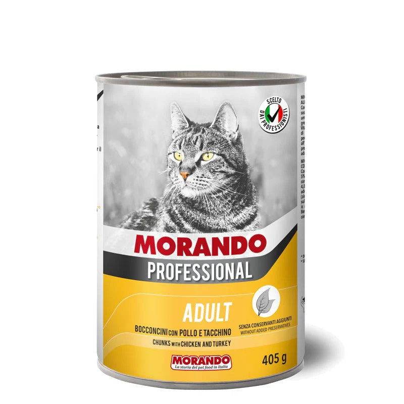 Morando Cat Wet Food Chunks Chicken&Turkey 405g -  - PetsOffice