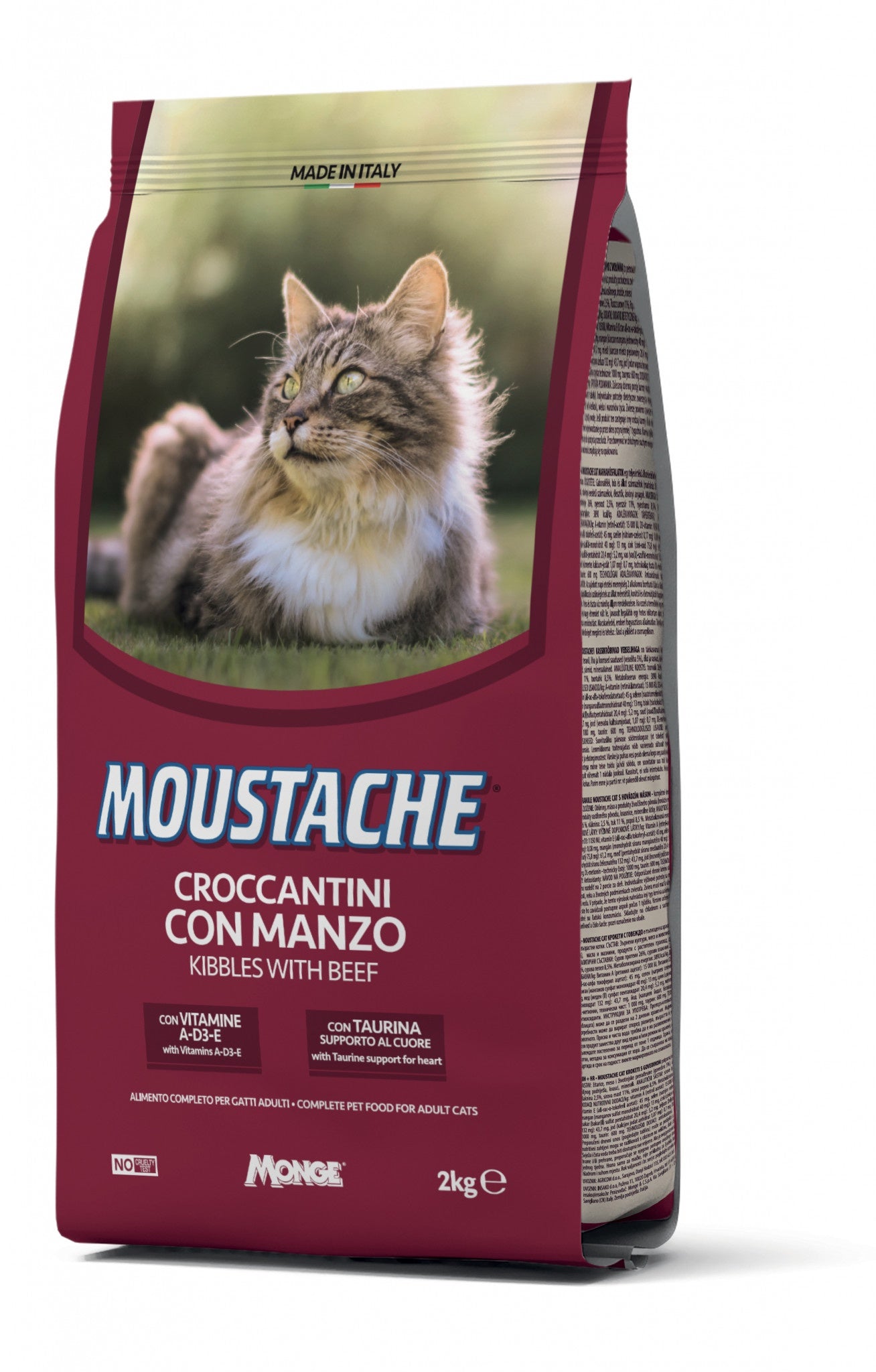 Moustache Beef Cat Dry Food 2kg -  - PetsOffice
