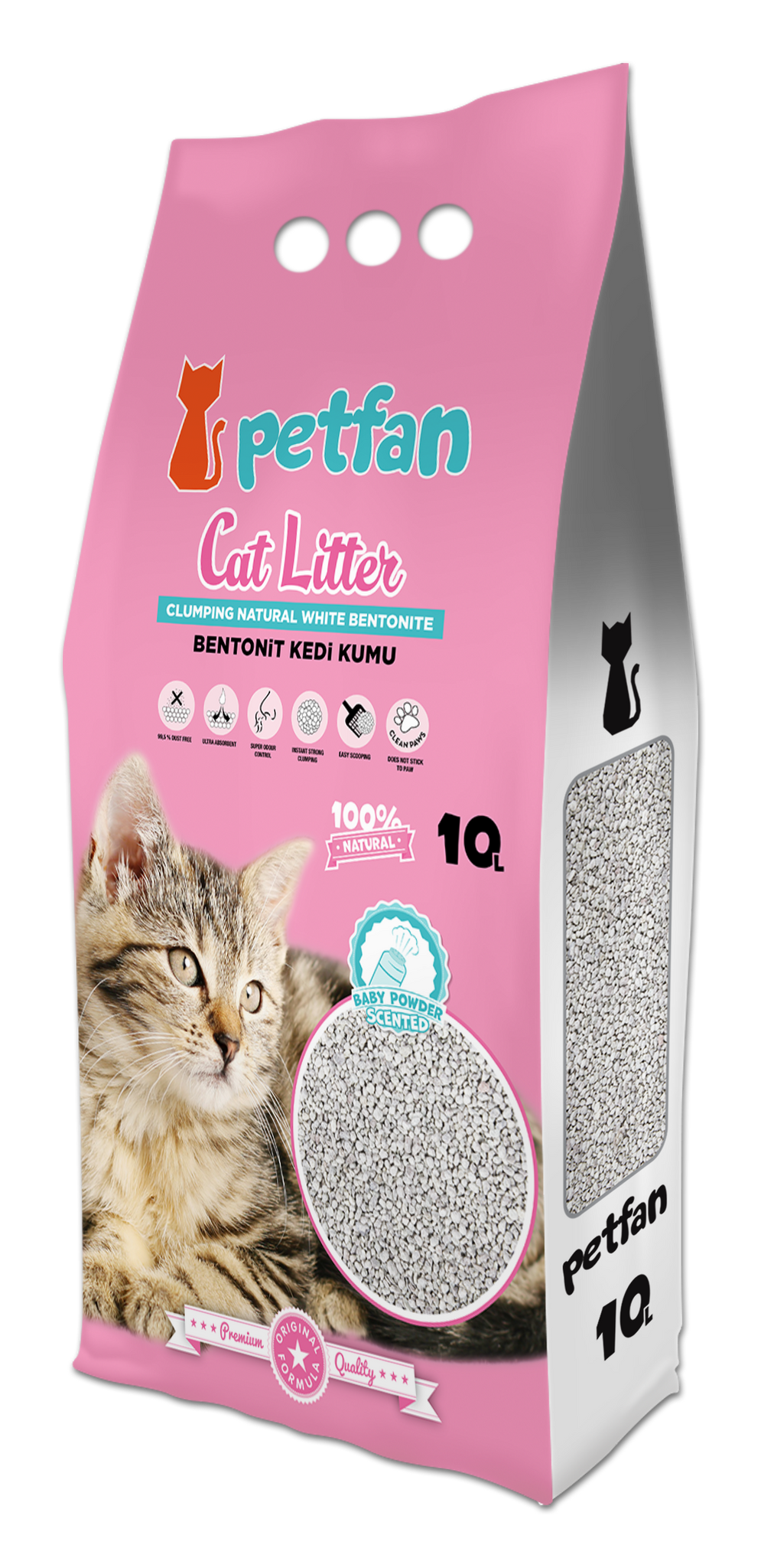 PETFAN Clumping Cat Litter Baby Powder 10L -  - PetsOffice
