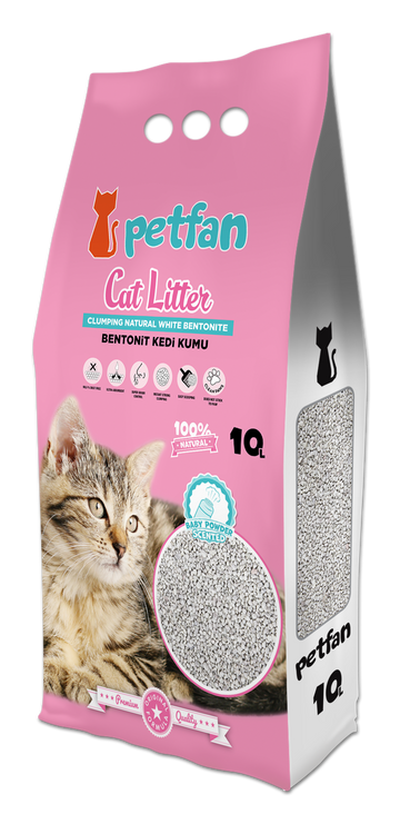 PETFAN Clumping Cat Litter Baby Powder 10L -  - PetsOffice