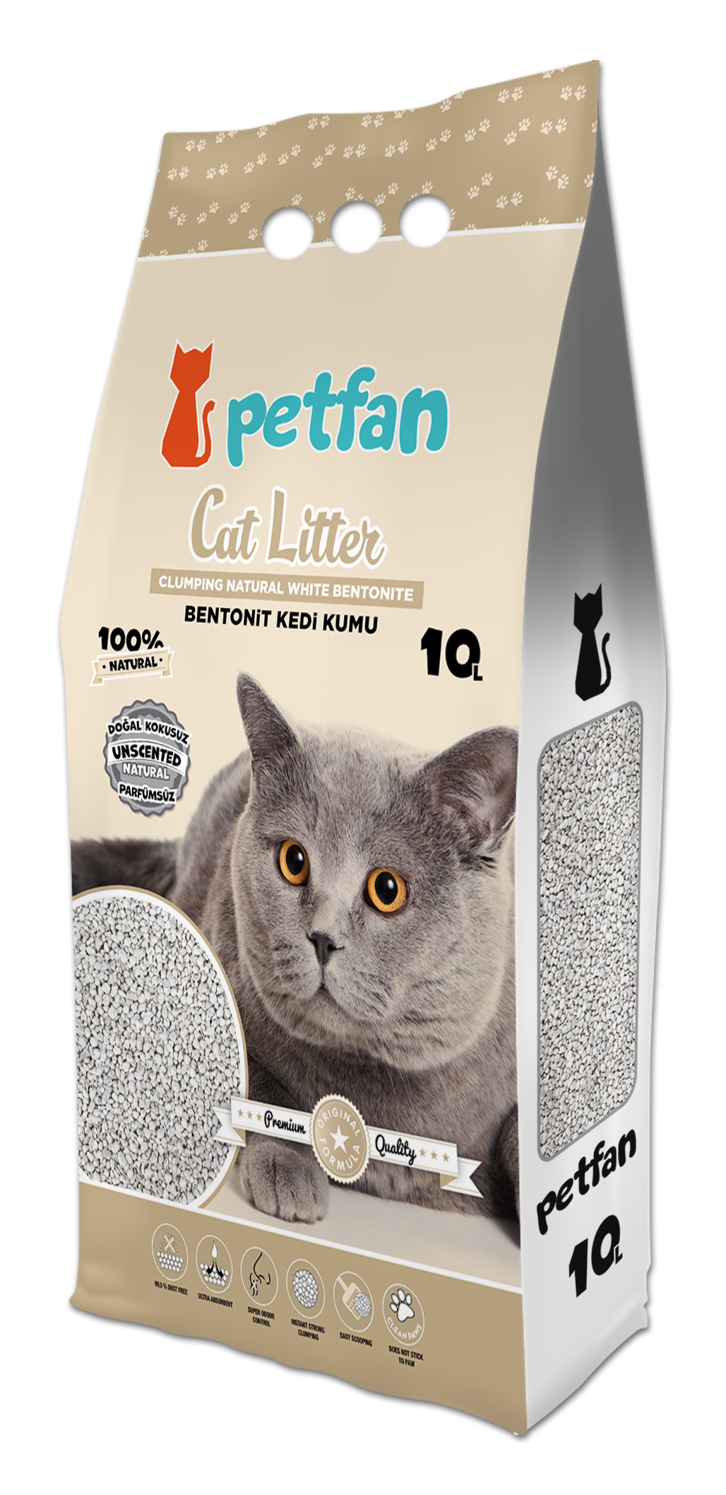 PETFAN Clumping Cat Litter Natural 10L -  - PetsOffice