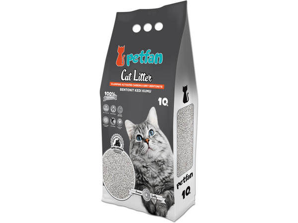 PETFAN Clumping Cat Litter Active Carbon 10L