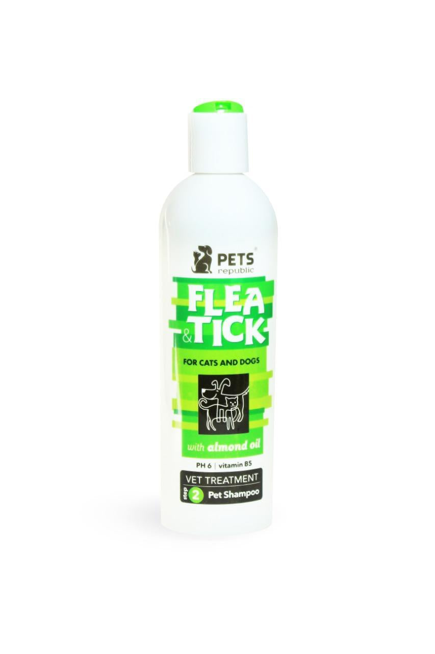 Pets Republic Flea&Tick Shampoo With Almond Oil 500ml -  - PetsOffice
