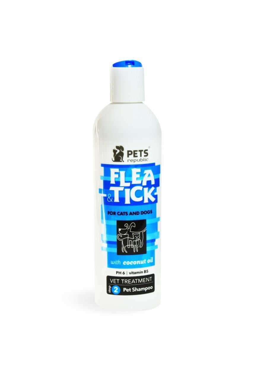 Pets Republic Flea&Tick Shampoo With Coconut Oil 500ml -  - PetsOffice
