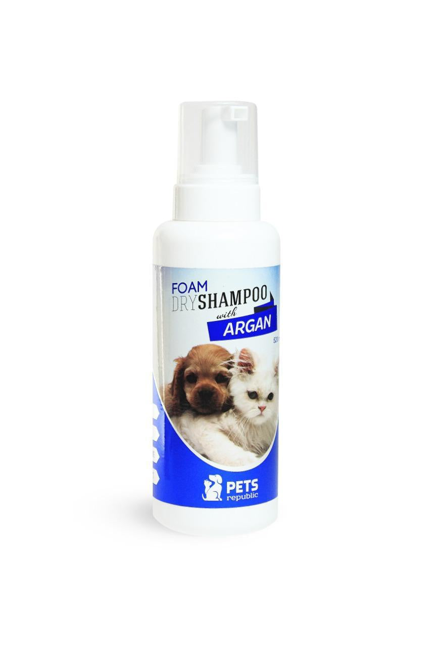 Pets Republic Foam  Dry Shampoo with Argan Oil 520ml -  - PetsOffice