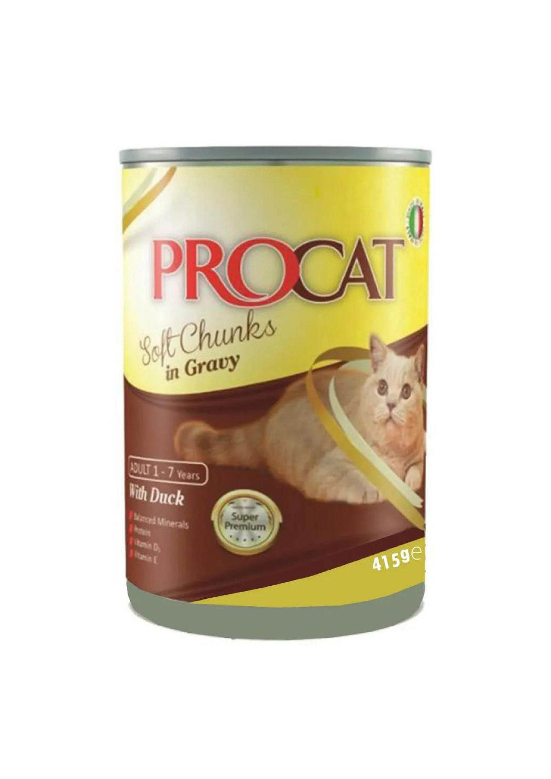 ProCat Wet Food Duck Chunks in Gravy Cats 415g -  - PetsOffice