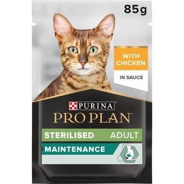 Pro Plan Sterilised Nutri Savour Chicken Pouch Gravy 85g - PetsOffice