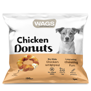 Wags Chicken Donut 1pc 150g