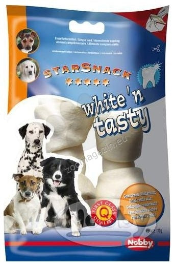 68004 NOBBY White?n Tasty knotted bone 110g 15cm 2pcs