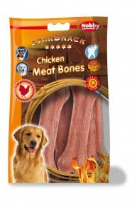 70081 NOBBY CHICKEN MEAT BONES pressed bone medium 5 pcs, approx.10 cm, approx. 160 g