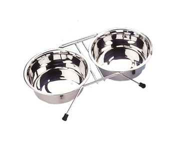 72822 NOBBY Double diner chrome incl. 2 bowls