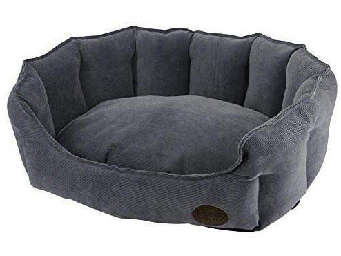 60789 NOBBY Comfort bed oval "BOTELI" grey l x w x h: 65 x 57 x 22 cm