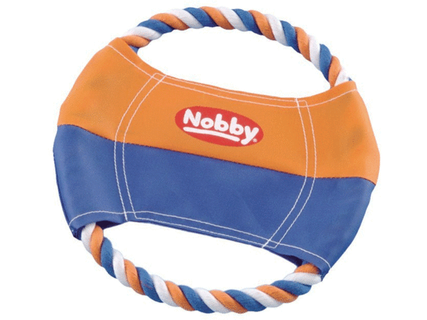 79315 NOBBY Nylon frisbee with ring made of cotton - PetsOffice