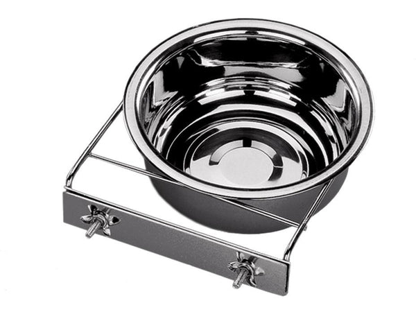 38016 NOBBY Stainless steel bowl with holder screw holder 18,5 cm 1,40 ltr