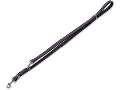78422-38 Leather training leash "CUSTAILO" purple/black L: 200 cm; W: 22 mm