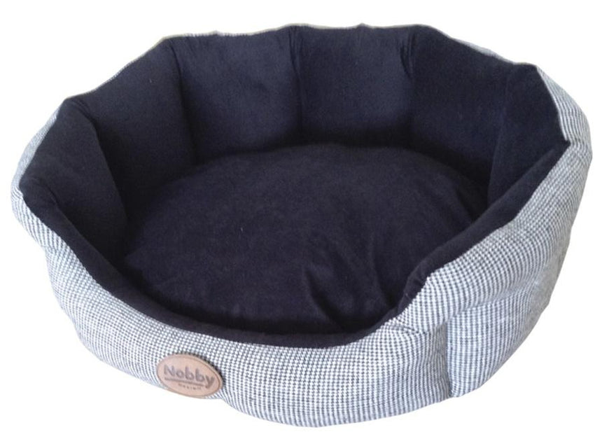 60640 NOBBY Comfort bed oval "JOSI" black l x w x h: 55 x 50 x 21 cm