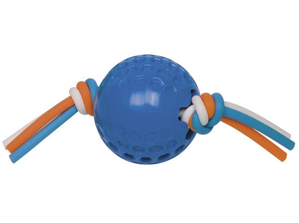 60393 NOBBY TPR ball with silicon thread blue 7,5 cm