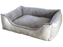 60671 NOBBY Comfort bed square "CALI" creme/lightbrown l x w x h: 60 x 40 x 19 cm