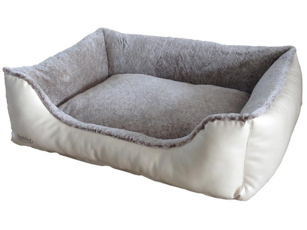 60673 NOBBY Comfort bed square "CALI" creme/lightbrown l x w x h: 100 x 75 x 25 cm