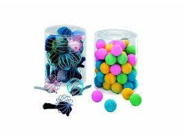 72206 NOBBY Coloured grid ball with fur mouse 24 pieces - PetsOffice