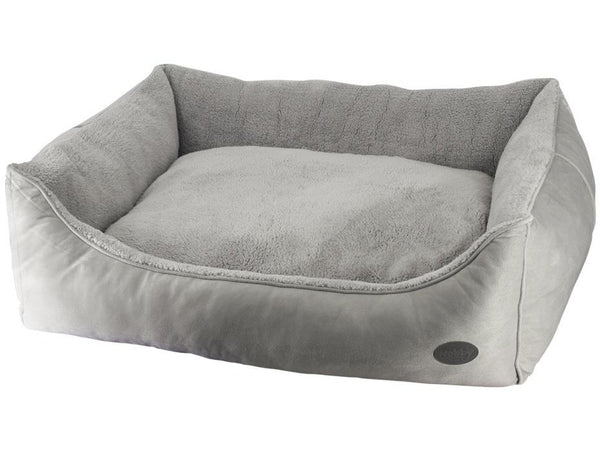 60831 NOBBY Comfort bed square "FEDO" grey L x B x H: 120 x 95 x 26 cm