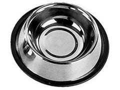 72811 NOBBY Stainless steel bowl, anti slip, flat - PetsOffice