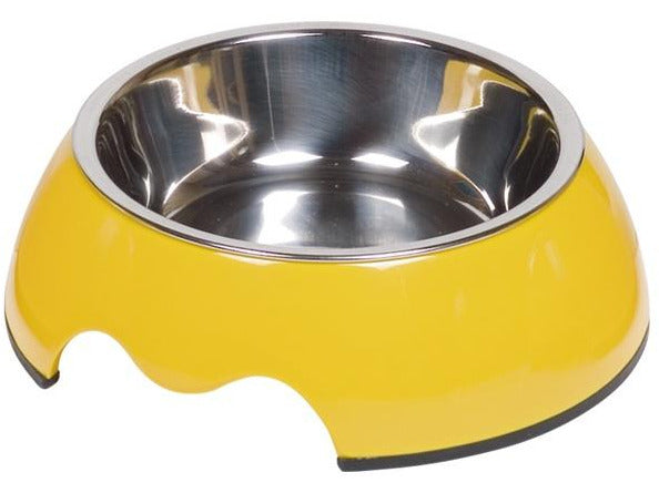 73481-24 Dog Melamine bowl "NOBLY" yellow S: 14 x 4,5 cm, 160 ml