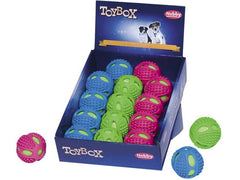 60035 NOBBY Rubber with Tennisball assorted colours Ø 6 cm - PetsOffice