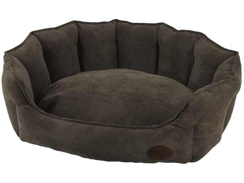 60792 NOBBY Comfort bed oval "BOTELI" brown l x w x h: 65 x 57 x 22 cm